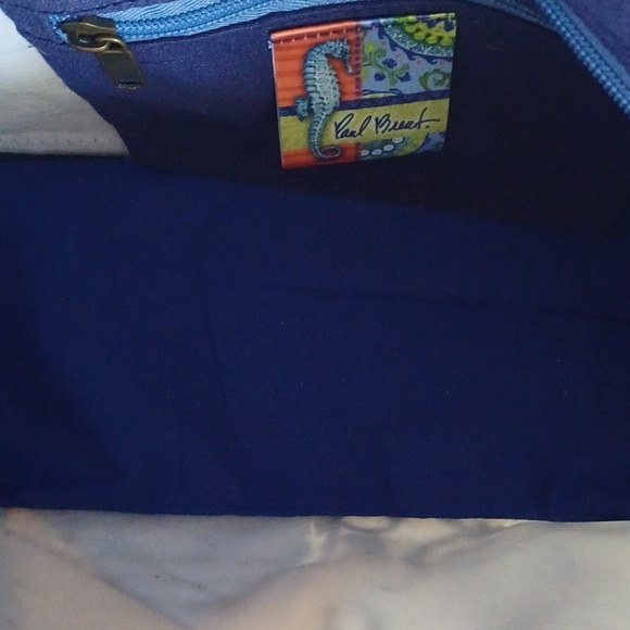 Paul Brent Canvas Beach Tote Bag / Purse With Beaded Starfish - Picture 16 of 16